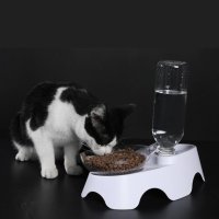 2в1 дозатор за вода и купичка за хранене на домашни любимци, снимка 3 - За котки - 40381140