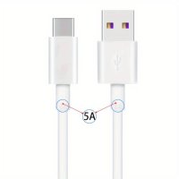 USB кабел за бързо зареждане 1м 5А, снимка 4 - Резервни части за телефони - 44481885
