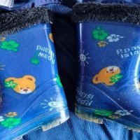 детски гумени ботушки за дъжд с изолация чорапки стелка 13см, снимка 1 - Детски боти и ботуши - 42889515