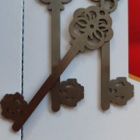 Стоманен ключ висулка за синджир или обеци, снимка 2 - Колиета, медальони, синджири - 39630111