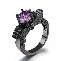 Ново!-Дамски пръстен черно злато, снимка 4 - Пръстени - 37736159