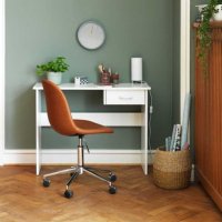 Стилно бюро с практичен дизайн в бял цвят, снимка 4 - Бюра - 31597858