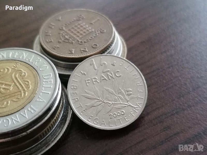 Монета - Франция - 1/2 (половин) франк | 2000г., снимка 1
