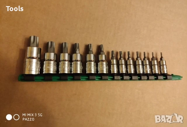 CARLYLE NAPA 13броя качествени торксове звезди с отвор вложки комплект, снимка 1