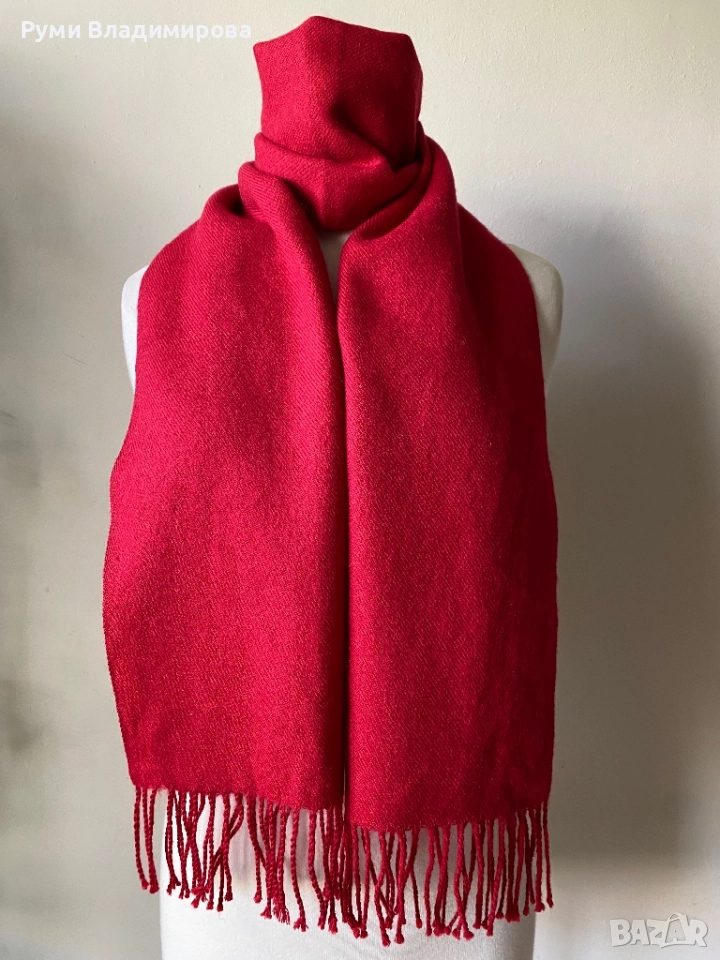 Мъжки, червен шал от вълна, Jack Wolskin, снимка 1