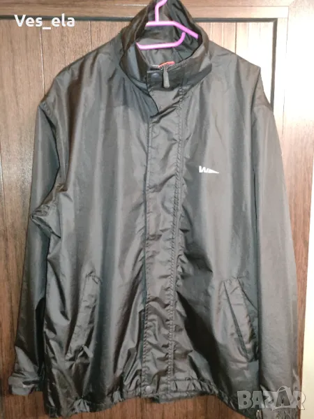 Черна мъжка ветровка, без качулка, снимка 1