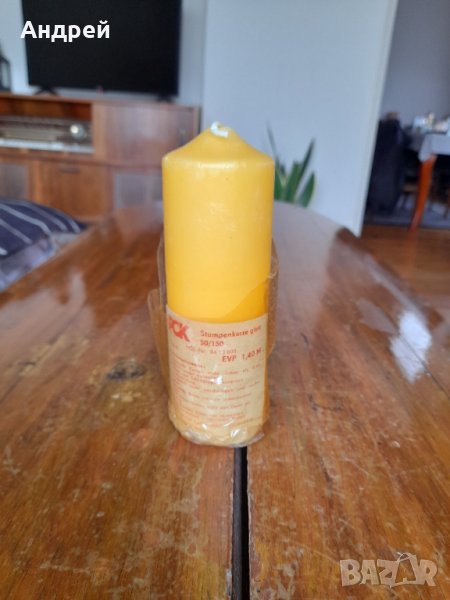 Стара декоративна свещ, снимка 1