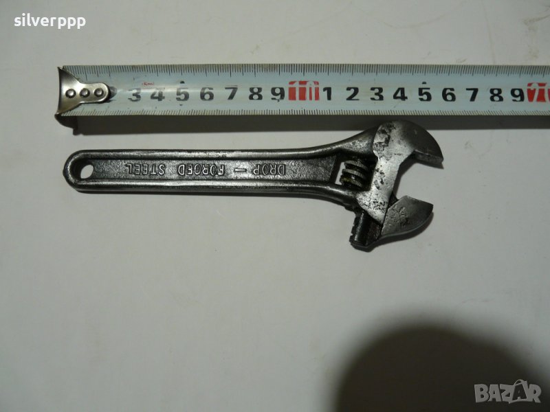  Стар малък раздвижен ключ - 33 , снимка 1