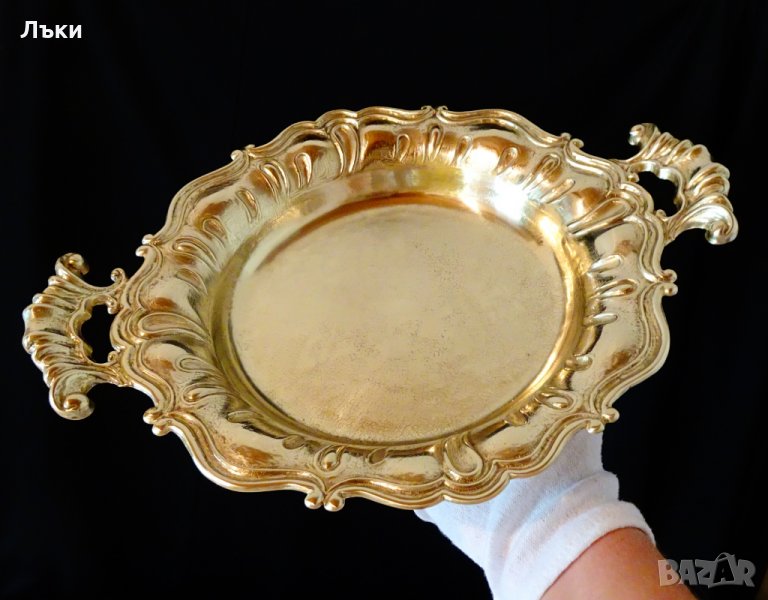 Бронзова фруктиера,плато 1 кг.,барок., снимка 1