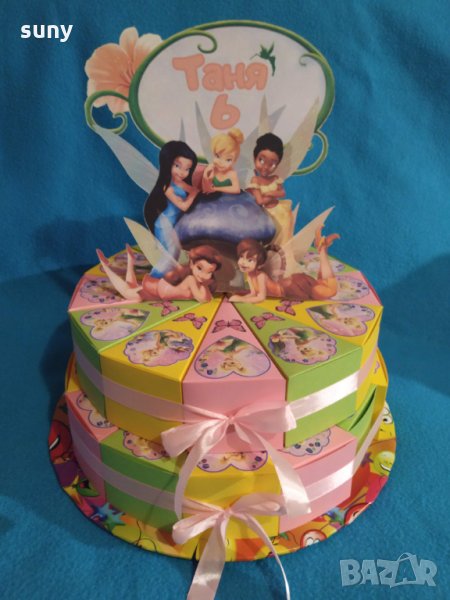 Картонена торта Феята камбанка / Тинкърбел, снимка 1