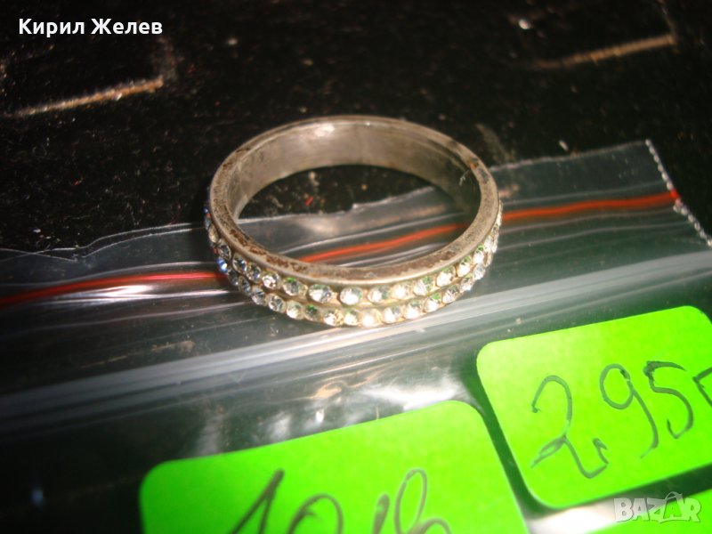 СТАРО ПРЪСТЕНЧЕ с ЦИРКОНИ ХАЛКА 20761, снимка 1