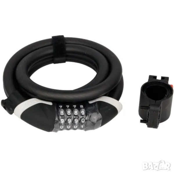 Стоманен Катинар Спирала За Велосипед Cox Uds2.0 Urban 15 X 1800 Mm С Полимерна Обвивка И Код, снимка 1