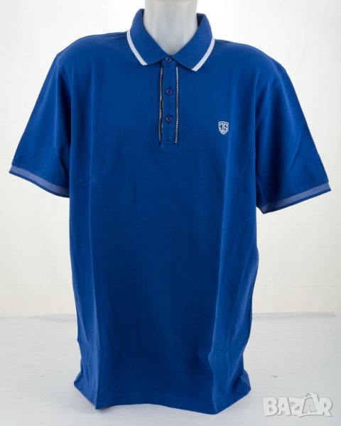 Синя мъжка блуза с къс ръкав от памук Jimmy Sanders - 3XL, снимка 1