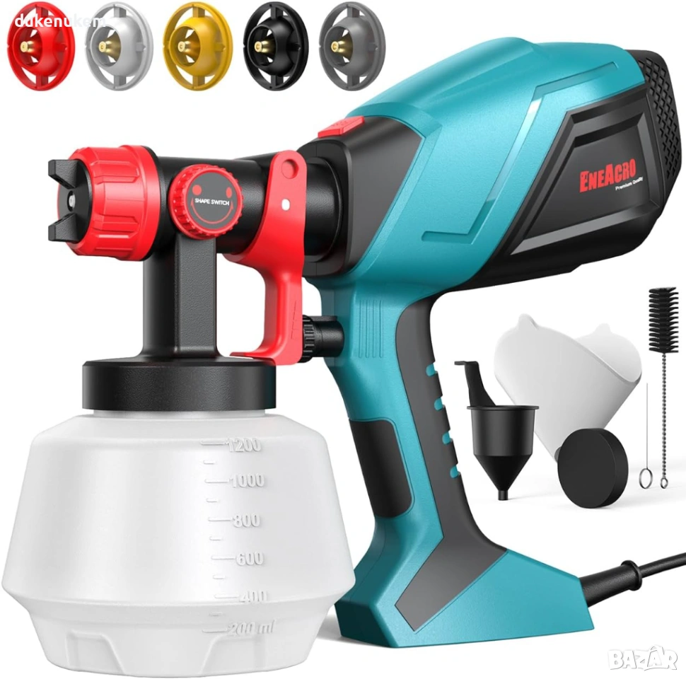 HVLP пистолет за боядисване 700W с контейнер 1200 мл, снимка 1