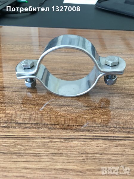 Скоба за тръба ф60 неръждаема А304, снимка 1