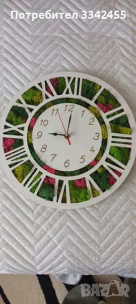 Нов,стенен часовник със скандинавски мъх, снимка 1
