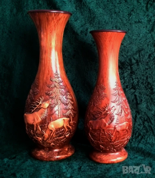 Вази с ловни мотиви -Елени, снимка 1