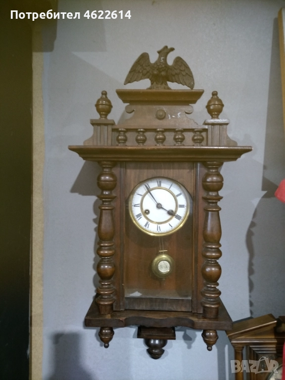 МНОГО КРАСИВ СТЕНЕН ЧАСОВНИК РАБОТЕЩ , снимка 1