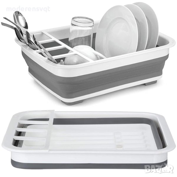 Сгъваем силиконов сушилник за съдове, снимка 1