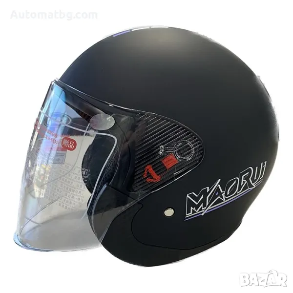 Каска Automat, За мотор, скутер и др, Черен мат, снимка 1