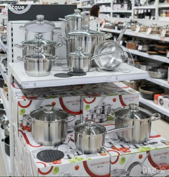 Royalty Line RL-1232 – Комплект от 12 части, с капаци и многослойно дъно, снимка 1