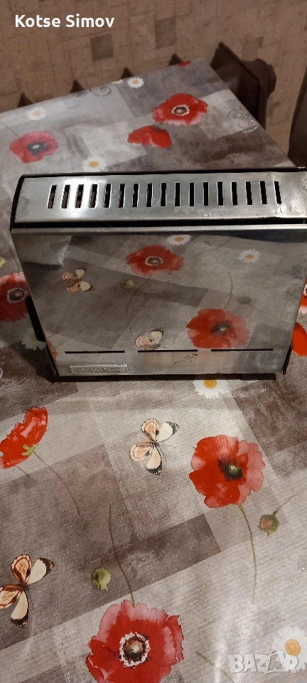 Тостер за филийки, никелиран корпус, и кабел., снимка 1