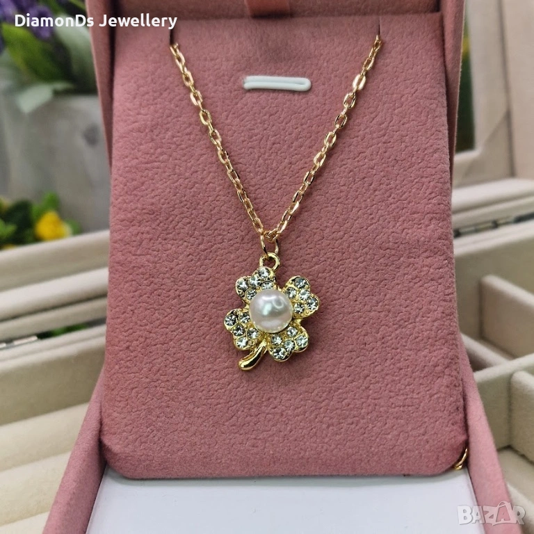 Pearl Flower Necklace 🌸 | дамско колие с перла, снимка 1