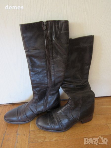 Дамски ботуши от естествена кожа, номер 38, снимка 1