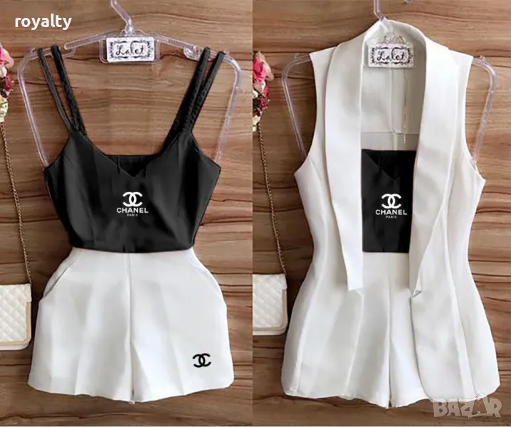 Ch🅰️nel дамски гащеризон с елек Различни цветове , снимка 1