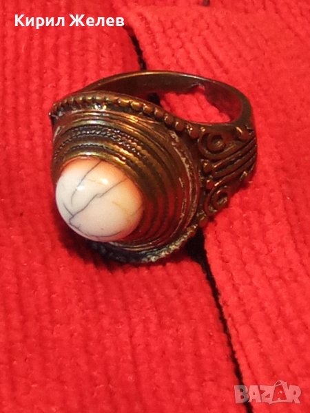 РЕТРО - ВИНТИДЖ АРТ ДЕКО МЕСИНГОВ ПРЪСТЕН 18640, снимка 1