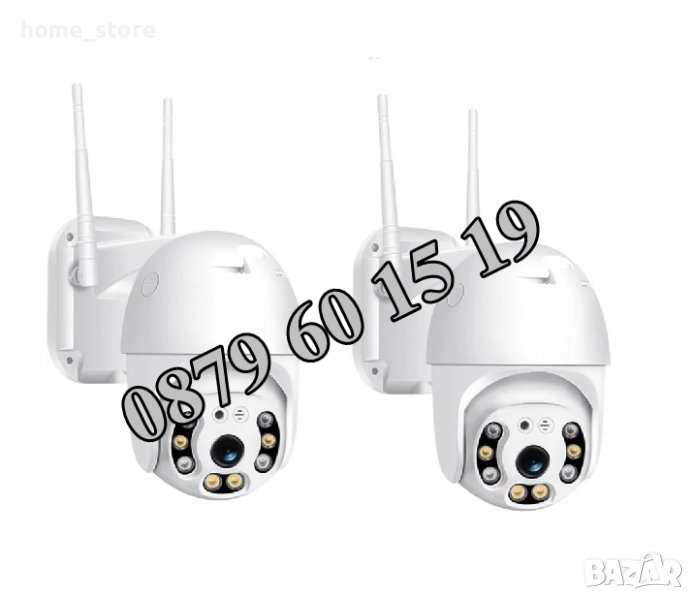 2 броя Безжична въртяща куполна WIFI камера 2MP PTZ HD, IP камера 2MP ICSEE, снимка 1