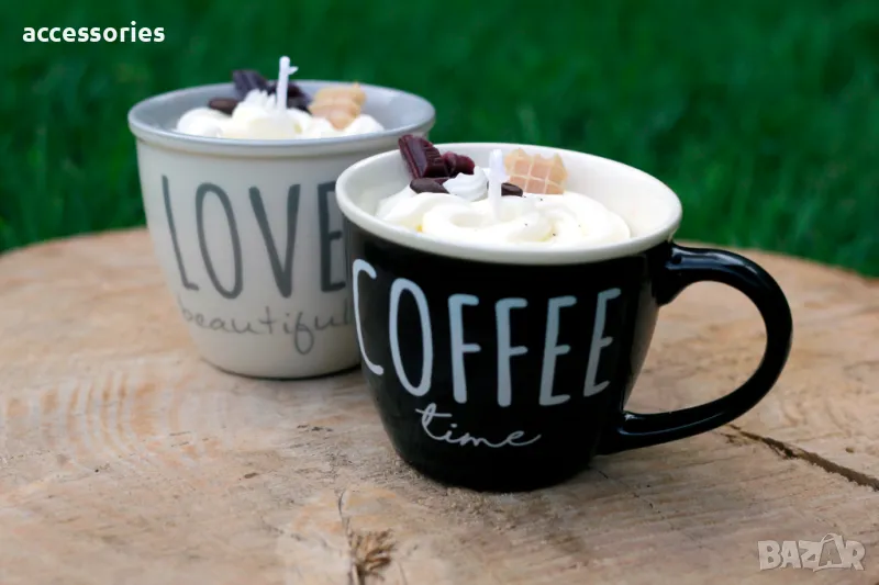 Ръчно изработена свещ "Капучино", снимка 1