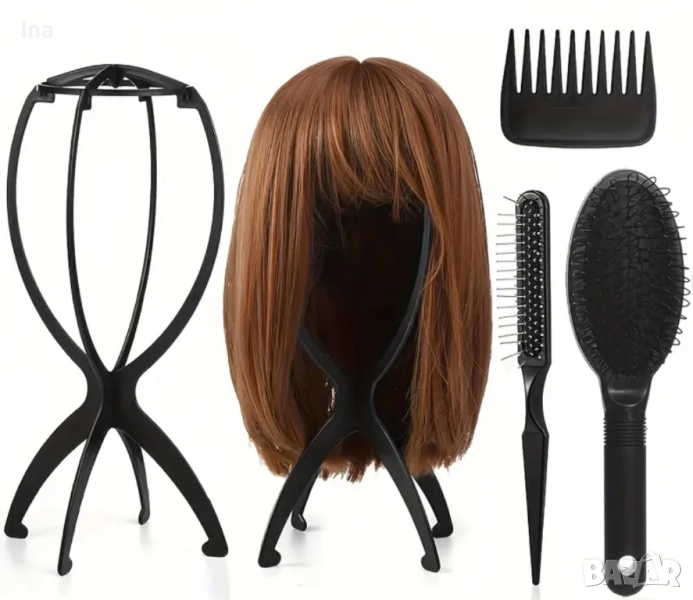 Комплект подръжка на перуки със стойка, снимка 1