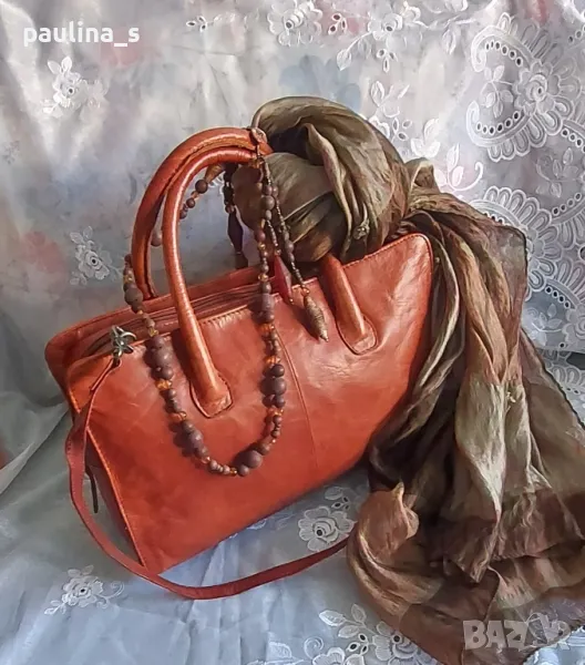 Винтидж аутлет / Естествена кожа / Чанта "Varese" , снимка 1