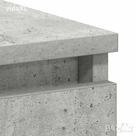 vidaXL Бюро, бетонно сиво, 90x45x76 см, инженерно дърво, снимка 9 - Бюра - 56147764