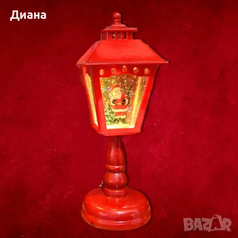 Коледен декоративен фенер с падащ сняг и светодиодно осветление, снимка 14 - Декорация за дома - 47669353