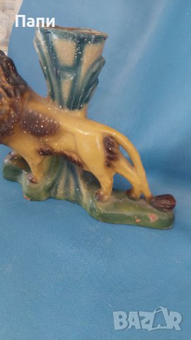 Кеармичен лъв от царско време,народно изкуство, снимка 2 - Антикварни и старинни предмети - 40006937