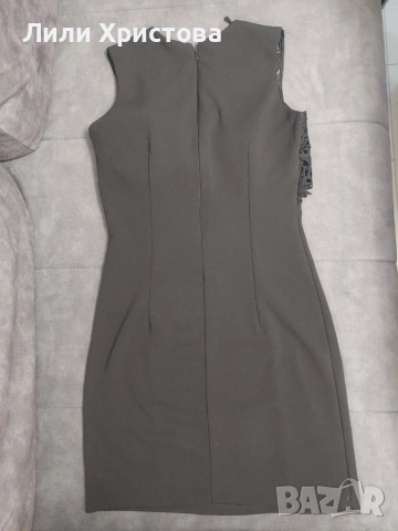 Черна рокля с дантела, снимка 2 - Рокли - 52001421