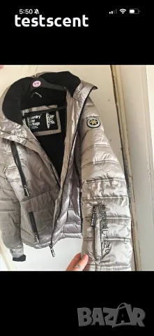 £184.99 Оригинално Superdry Snow Heritage Puffer Jacket  Silver Black – UK 16 Есенно и Зимно яке, снимка 4 - Якета - 36906816