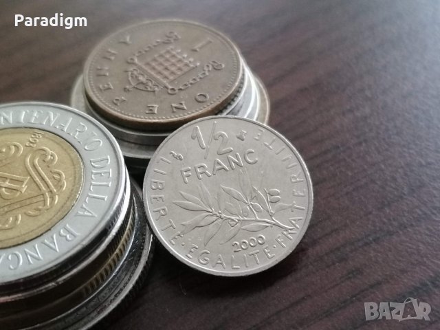 Монета - Франция - 1/2 (половин) франк | 2000г., снимка 1 - Нумизматика и бонистика - 35443206