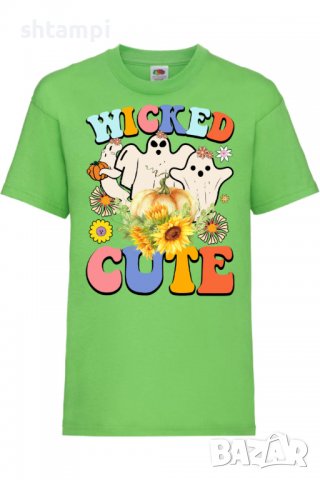 Детска тениска Wicked cute,Halloween,Хелоуин,Празник,Забавление,Изненада,Обичаи,, снимка 9 - Детски тениски и потници - 38158761