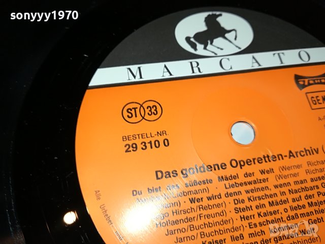 DAS GOLDENE OPERETTEN ARCHIV-ПЛОЧА WEST GERMANY 1404231107, снимка 13 - Грамофонни плочи - 40365258