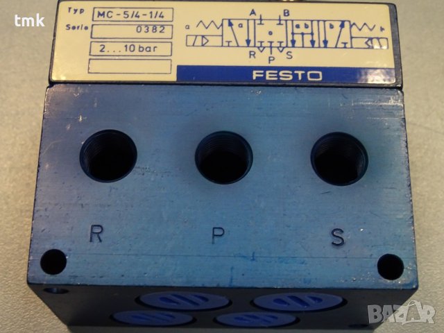 Пневматичен разпределител Festo MC-5/4-1/4 2-10bar, снимка 4 - Резервни части за машини - 36906719