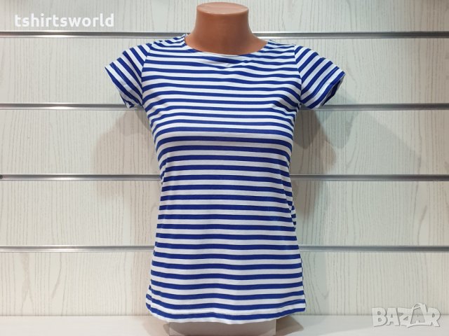 Нова дамска класическа моряшка тениска на райе, снимка 5 - Тениски - 32034792