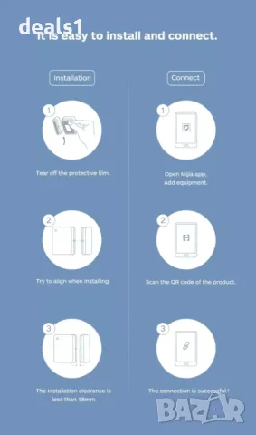 Xiaomi Mi Window and Door Sensor 2 Сензор за врати и прозорци, снимка 4 - Друга електроника - 47865702