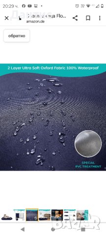 Flowen Dog Cushion Large Dogs 90 x 70 cm Лесно миене с подвижно покритие Кучешко легло , снимка 3 - За кучета - 44296541