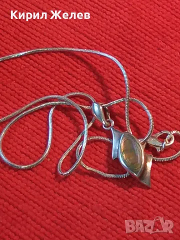 НЕЖНО СРЕБЪРНО ЛАНЧЕ КОЛИЕ със СРЕБЪРЕН ПЕНДАНТ СРЕБРО 925 с КРАСИВ КРАЛСКИ СЕДЕФ 49759, снимка 14 - Колиета, медальони, синджири - 50191643