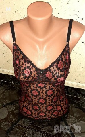 Дантелен корсет с червено , снимка 2 - Бельо - 30095410