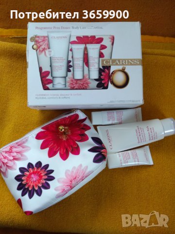 Комплект Clarins+несесер,НОВ