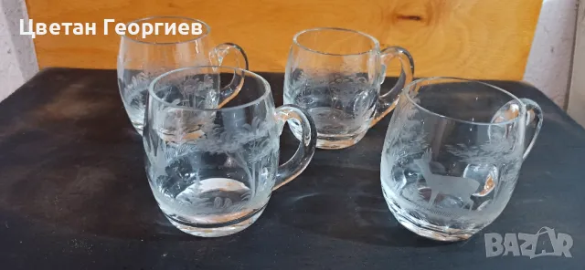 гравирани кристални чаши 